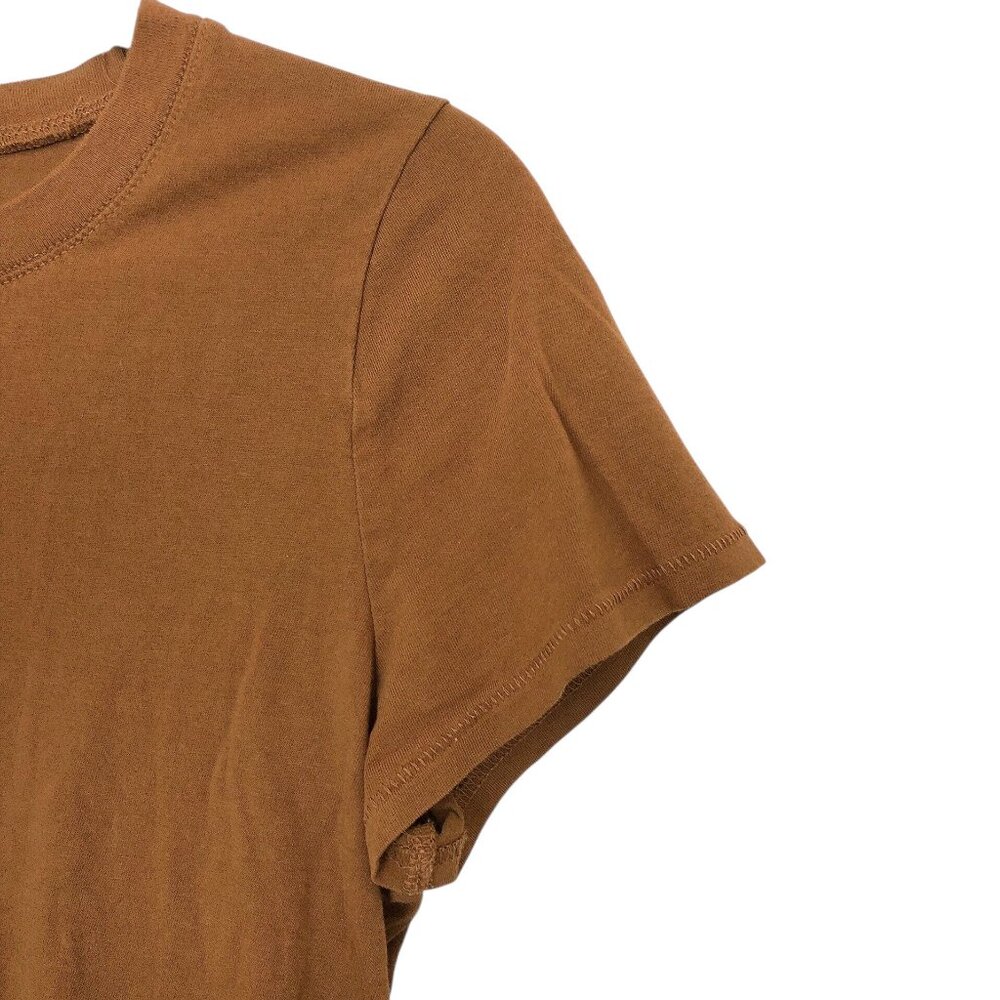 Madewell Solid Mustard Crewneck Short Sleeve Top Small - Picture 5 of 6